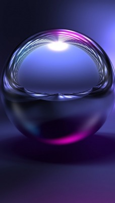 шар отражение фиолетовый хром