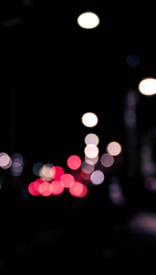 боке фонари улица ночь
