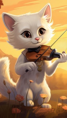котенок скрипка рисунок арт