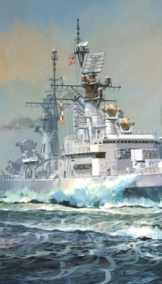 военный корабль рисунок