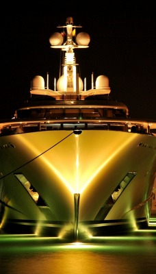 корабль яхта ночь