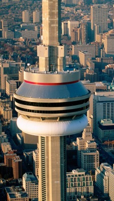 Aerial View of the CN Tower, Toronto, Canada