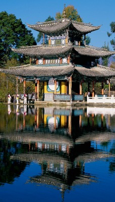 Deyue Pavilion, Black Dragon Pool Park, Lijiang, Yunnan Province, China