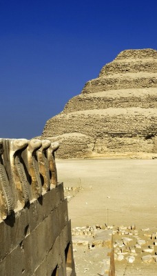 Cobra Figures and the Step Pyramid, Saqqara, Egypt