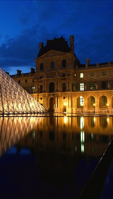 Pyramid at Louvre Museum, Paris, France