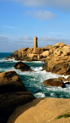 Ploumanach Rocks and Lighthouse, Bretagne, France