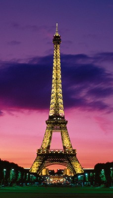_Eiffel Tower at Night, Paris, France