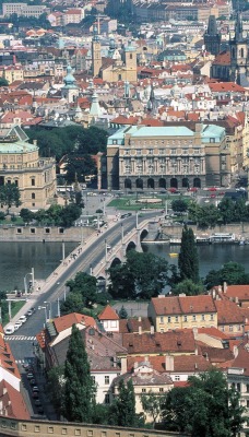 Manesu Bridge Over the Vltava River, Prague, Czech Republic