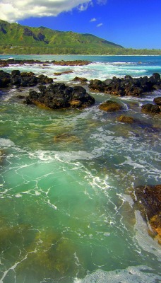 Kong Mountain Seascape, Kauai