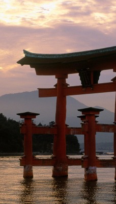 Miyajima Shrine at Sunset, Miyajima, Japan