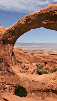 Double-O-Arch, арки, национальный, парк, США, штат, Юта