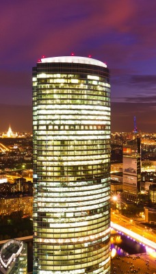 Москва сити ночь архитектура россия Башня на Набережной Город Столиц