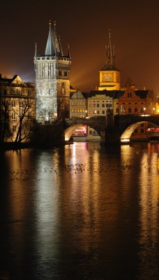 Прага мост река архитектура