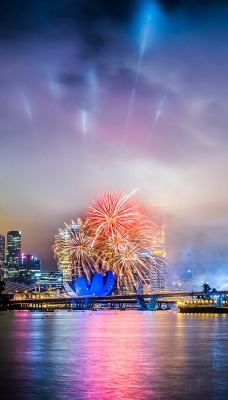 сингапур салют огни Singapore salute lights