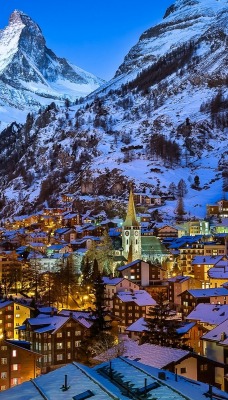 страны архитектура природа горы Церматт Швейцария country architecture nature mountains Zermatt Switzerland