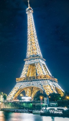 эйфелева башня париж ночь огни