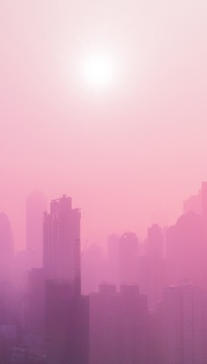 туман смог дымка город небоскребы