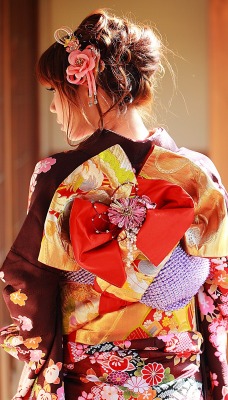девушка япония платье прическа