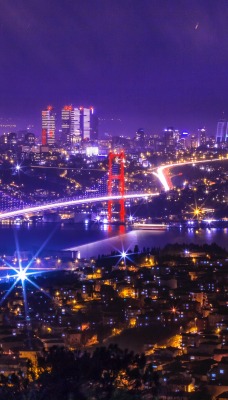 город огни ночь мост