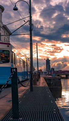 германия gothenburg набережная трамвай