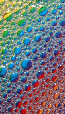 капли пузыри радуга пена