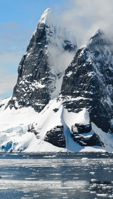 антарктида горы заснеженные горы