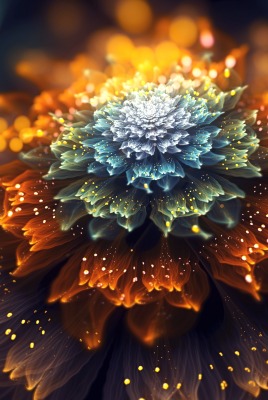 абстракция цветок частицы пыльца