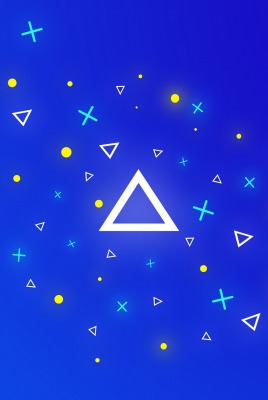 треугольники геометрия синий фон