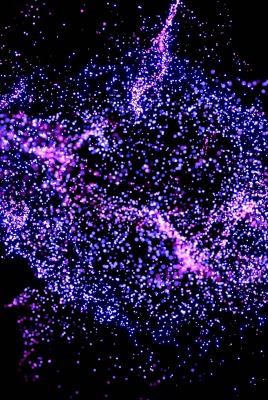 частицы черный фон фиолетовый абстракция