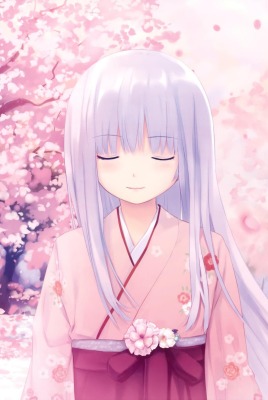 Девушка на фоне цветущей Сакуры