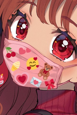 девочка глаза аниме рыжая