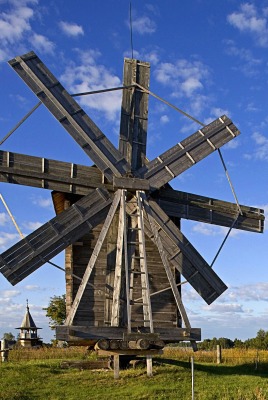 деревянная мельница