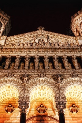 архитектура страны Франция Базилика Нотр-Дам-де-Фурвьер