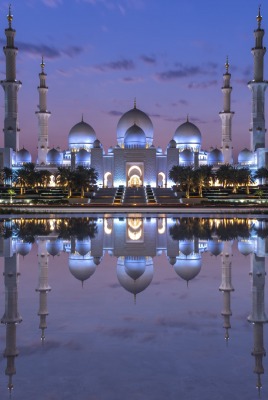 мечеть абу-даби вечер арабские эмираты оаэ