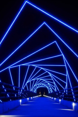 мост подсветка квадрат спираль