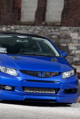 синяя Honda Civic Si