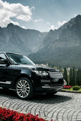 черный автомобиль range rover