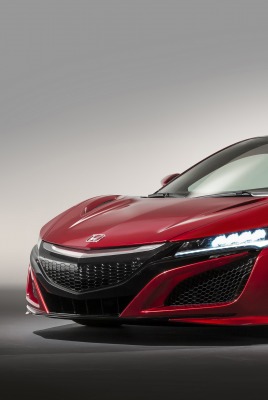 красный спортивный автомобиль honda nsx