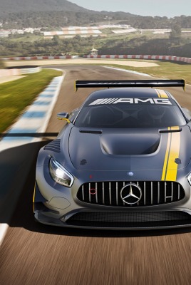 спортивный серый автомобиль mercedes amg gt3 sports grey car