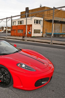 красный спортивный автомобиль Ferrari F430 red sports car