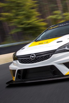 спортивный автомобиль белый opel astra tcr