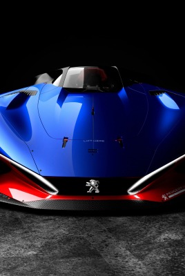 спортивный автомобиль синий peugeot l500