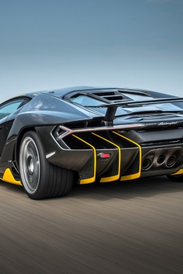 спортивный черный желтый автомобиль lamborghini centenario