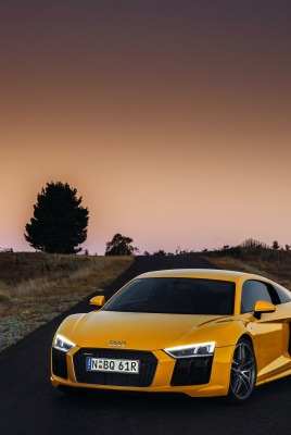 Audi спорткар дорога небо