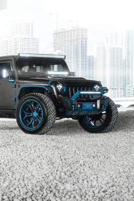 Jeep Wrangler мост камни