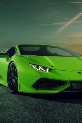 lamborghini huracan асфальт небо море