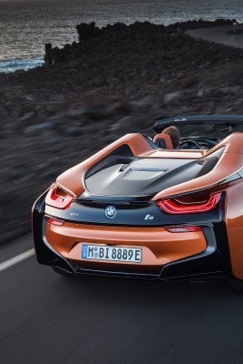 bmw i8 кабриолет серпантин дорога