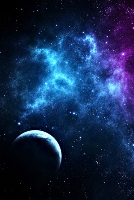 космос туманность свет планеты звезды
