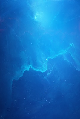 туманность синий свет космос звезды