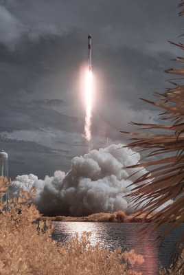 ракета взлет дым огонь